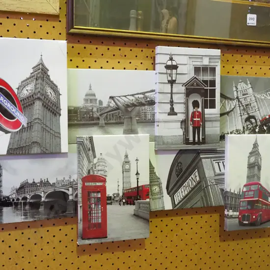 box; multi prints on canvas - London scenes