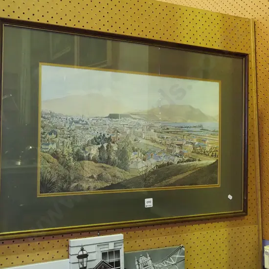 framed historic print - Dunedin