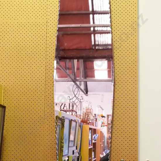 deco scalloped edge wall mirror H1210