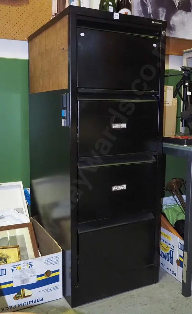 Precision 4 drawer filing cabinet - no key Image 1++