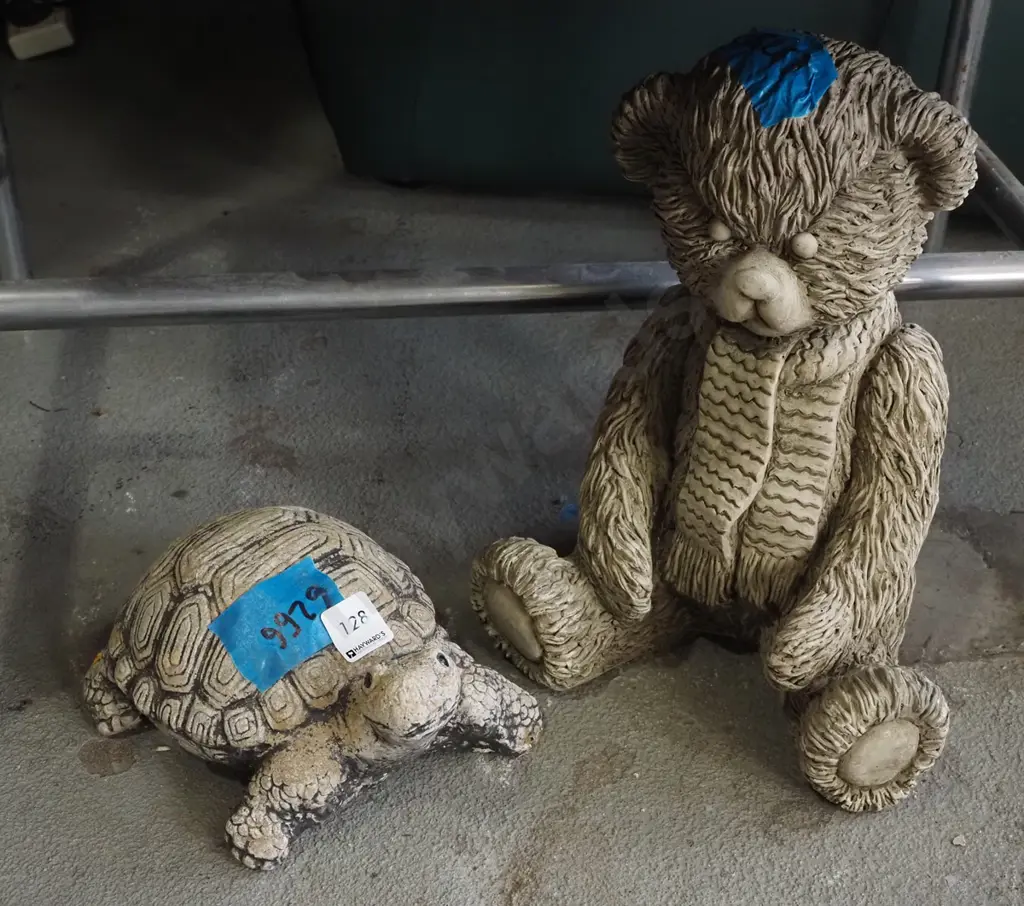 concrete garden ornments - teddy bear, tortoise H300 Image 1++