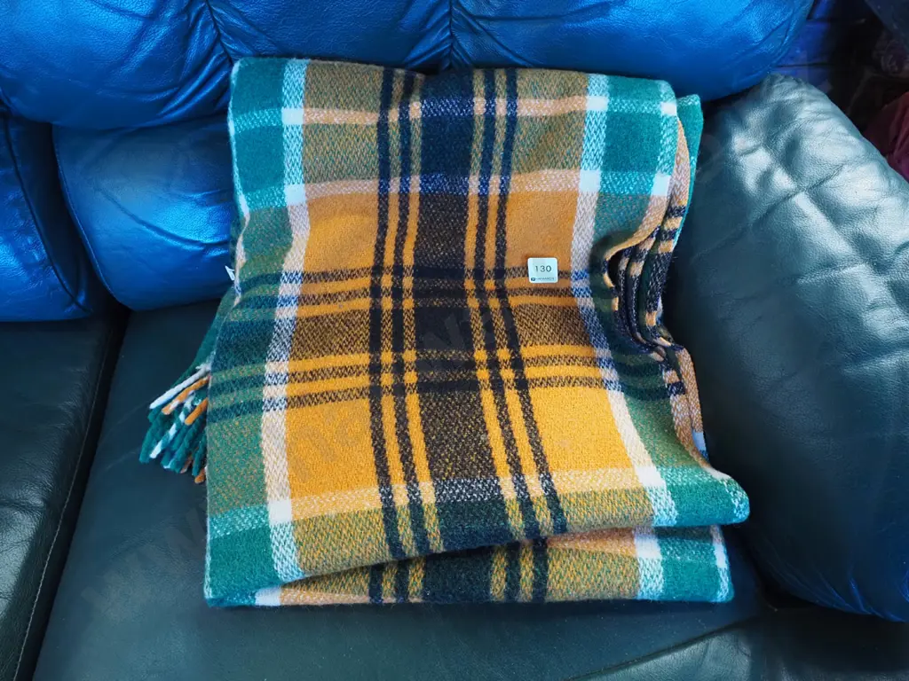 green and orange travel blanket Image 1++