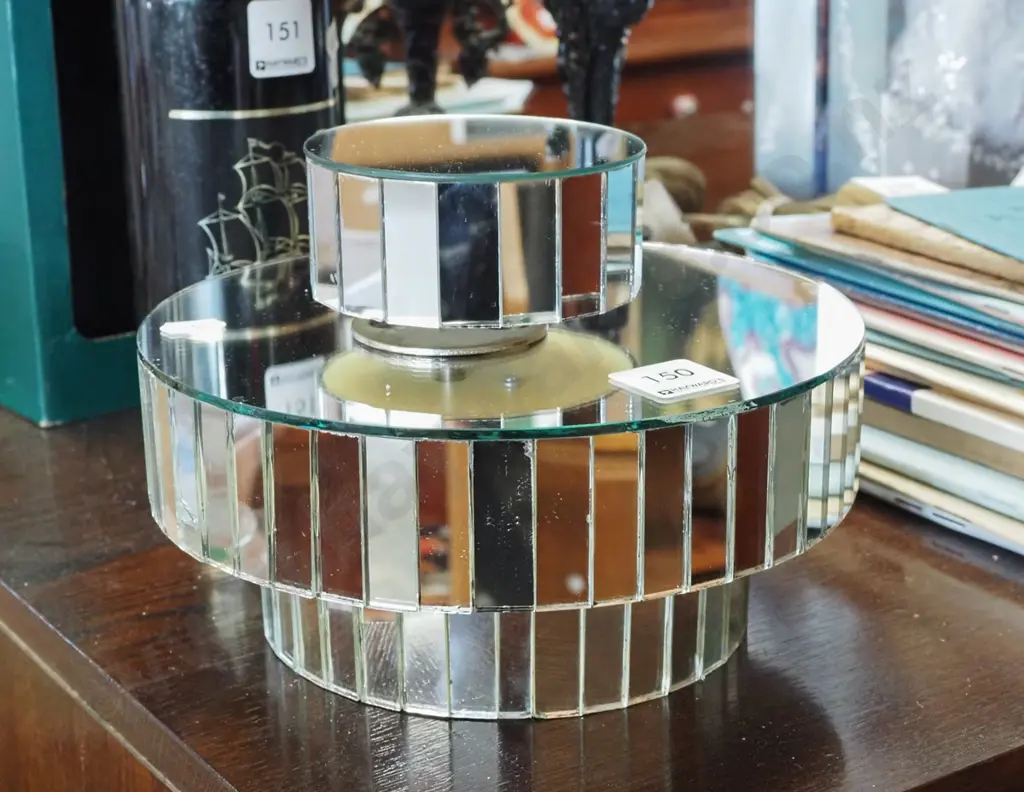 mirrored circular  musical rotating display stands Image 1++
