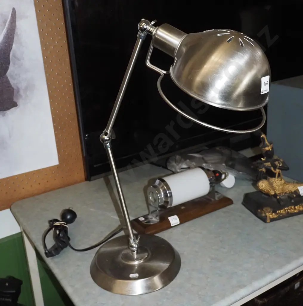 brushed alloy anglepoise desk lamp Image 1++