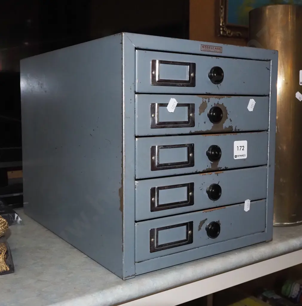 small 5 drawer filing cabinet H285 Image 1++