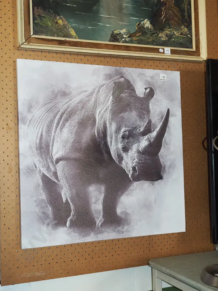 framed print - rhinoceros Image 1++