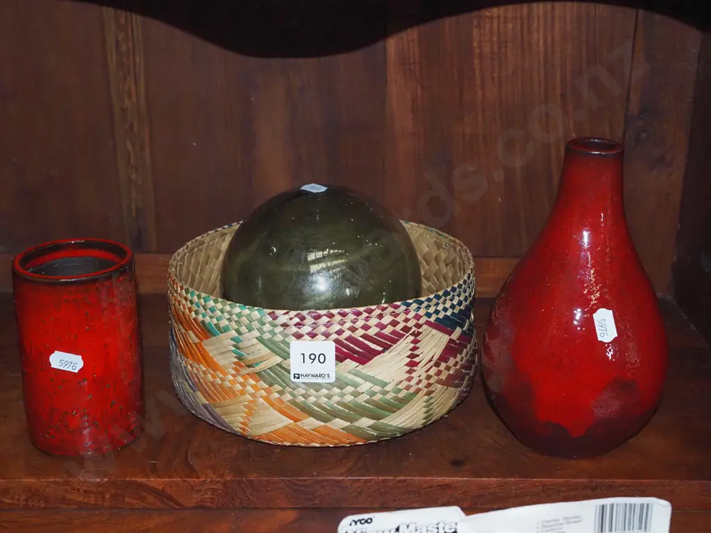cane basket, vase etc Image 1++
