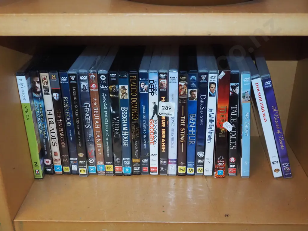 shelf of DVDs Image 1++