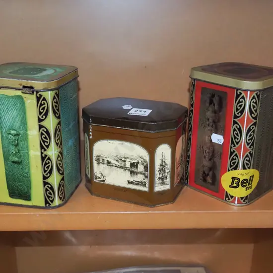 3x tea tins