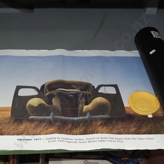 unframed Grahame Sydney poster print - Cheverolet
