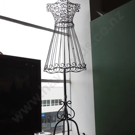 wrought metal female torso on stand H1310 