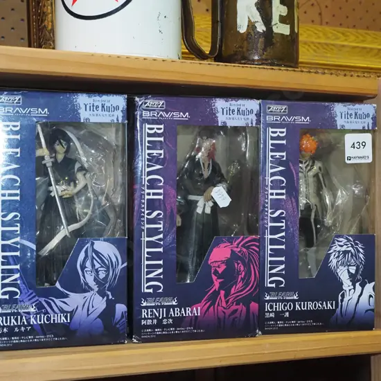 3x boxed as new Bleach Styling figurines