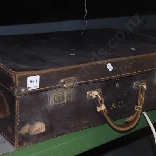 leather suitcase