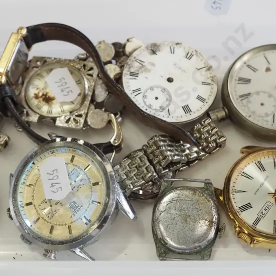tray of watch parts