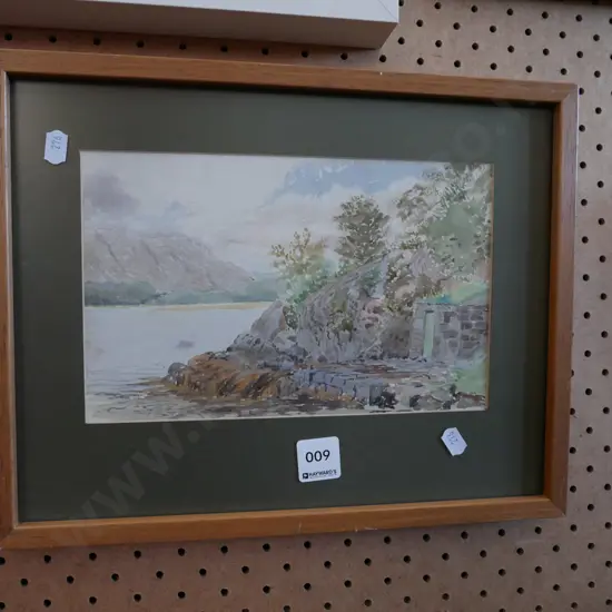 small framed watercolour - landscape