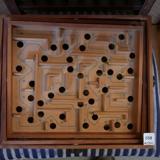 wooden marble maze game