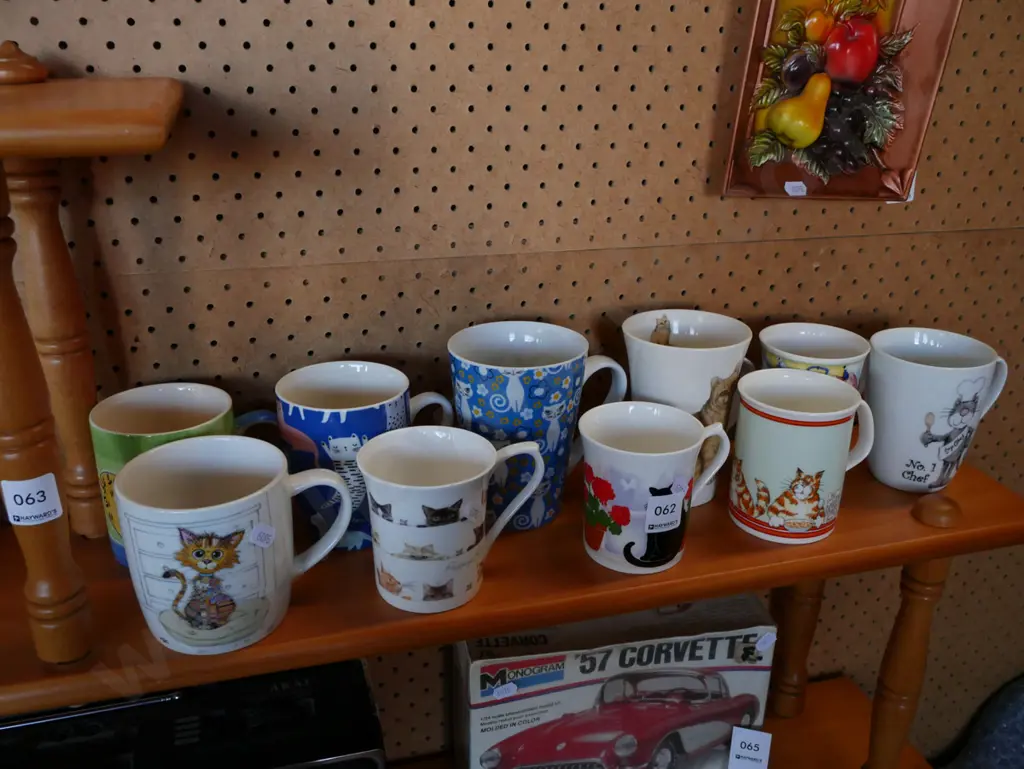 assorted cat themed coffee cups Image 1++