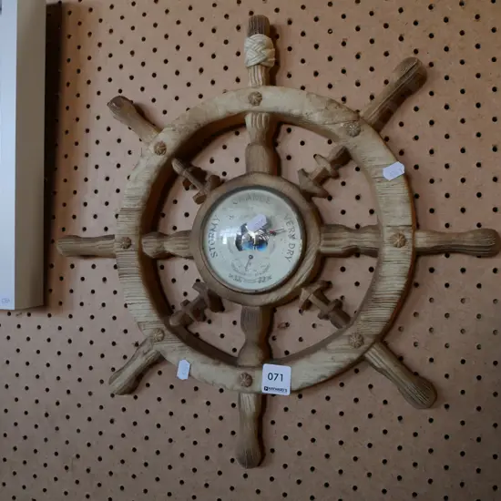 composite ship's wheel barometer