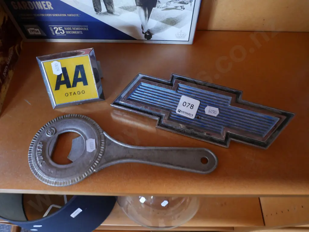 Cheverolet badge, AA badge, bottle opener Image 1++