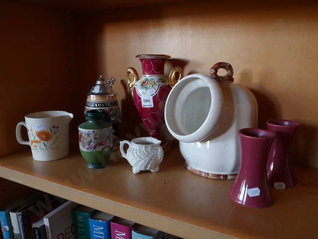 large salt pig, ewer vase H- 200 etc Image 1++