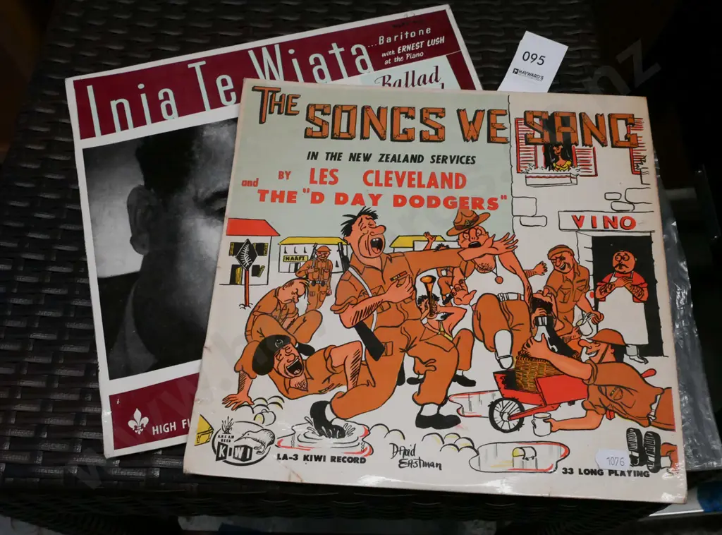 2x NZ long playing records - Inia Te Wiata, NZ Services Image 1++