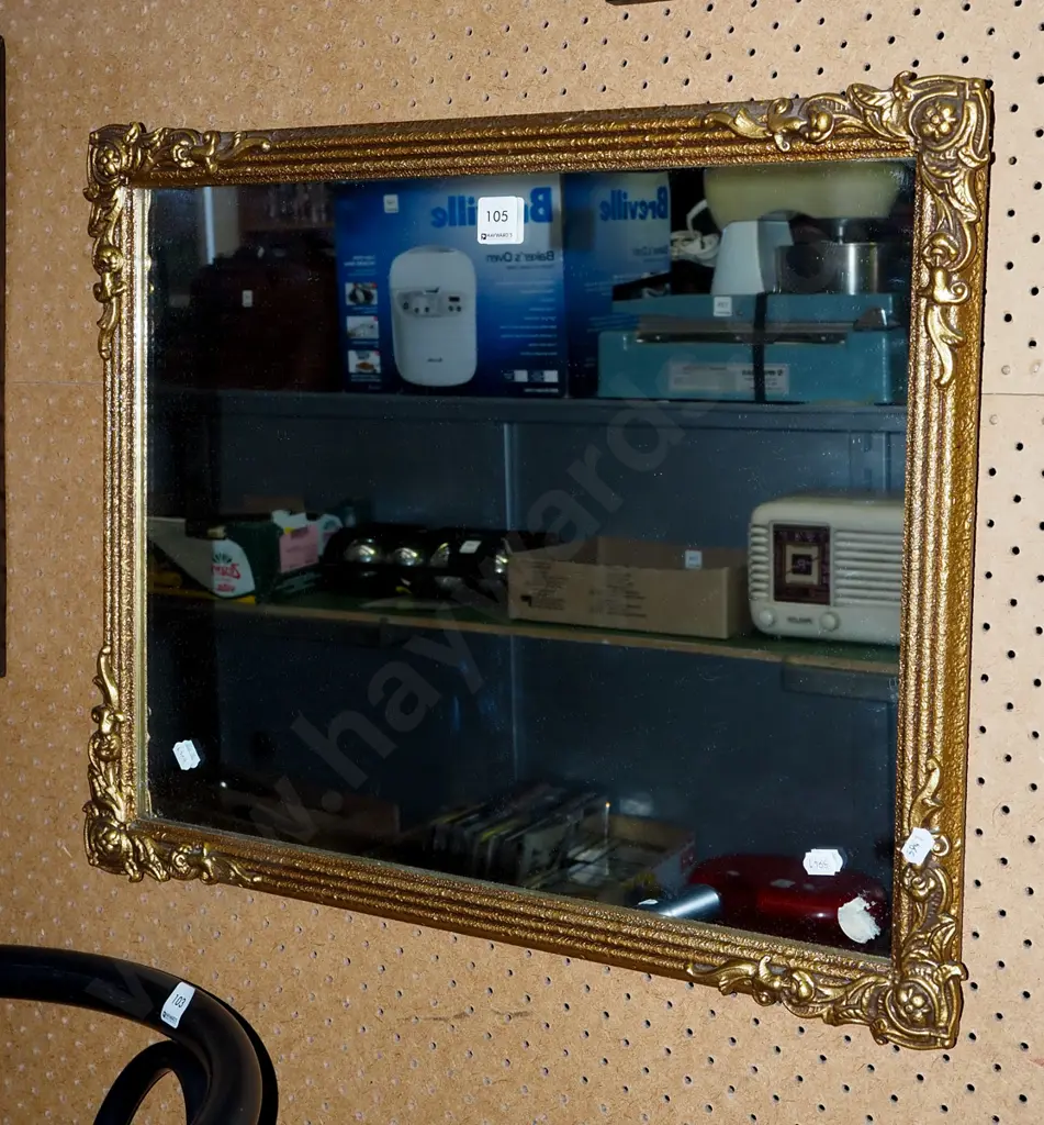 gilt framed wall mirror Image 1++