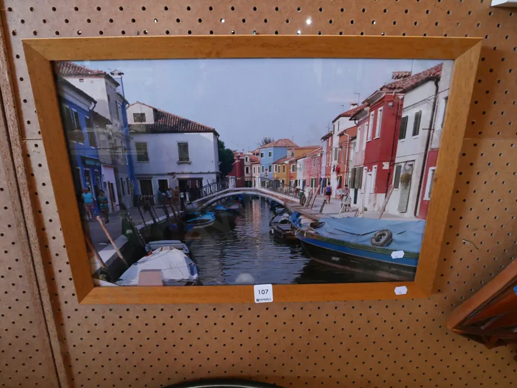 framed photo print - bridge over canal Image 1++