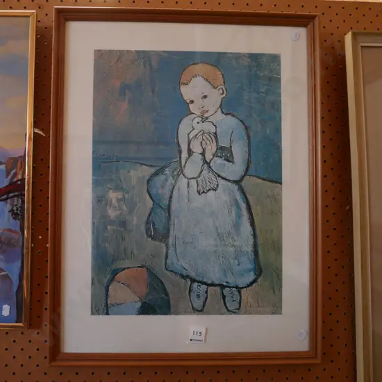 framed Picasso poster print