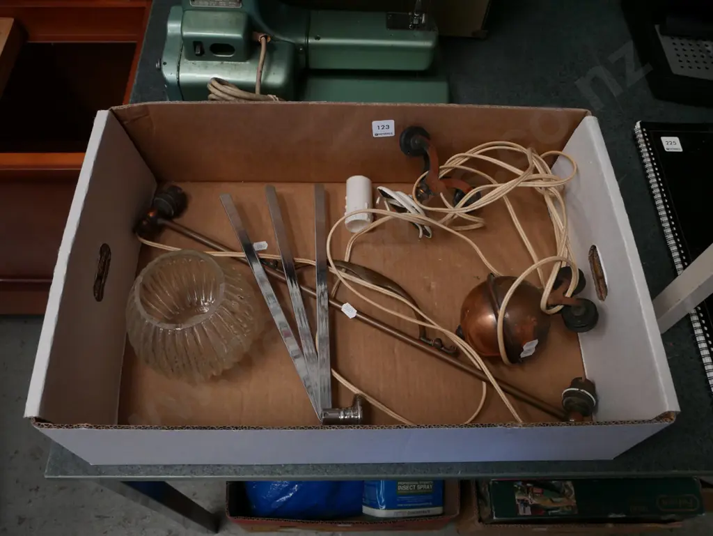 Edwardian copper part rise and fall light fitting Image 1++
