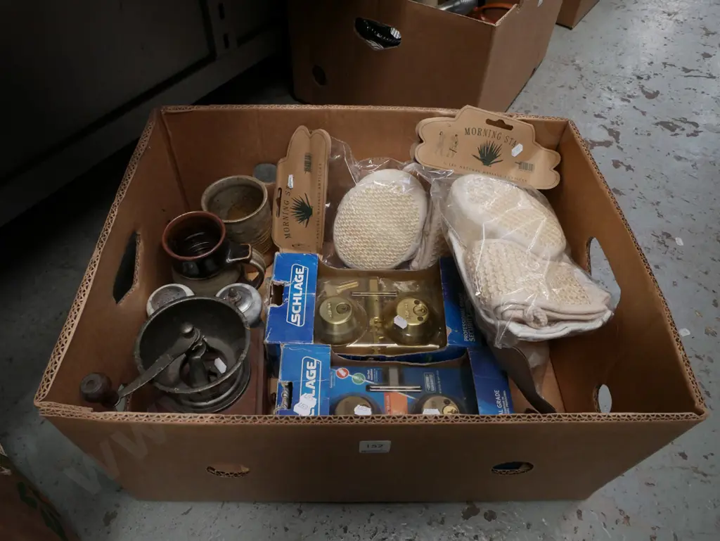 box; shower scrub, door locks etc Image 1++