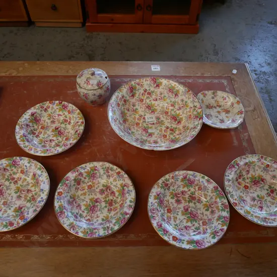 Portland floral sweet set - chip to serving bowl etc