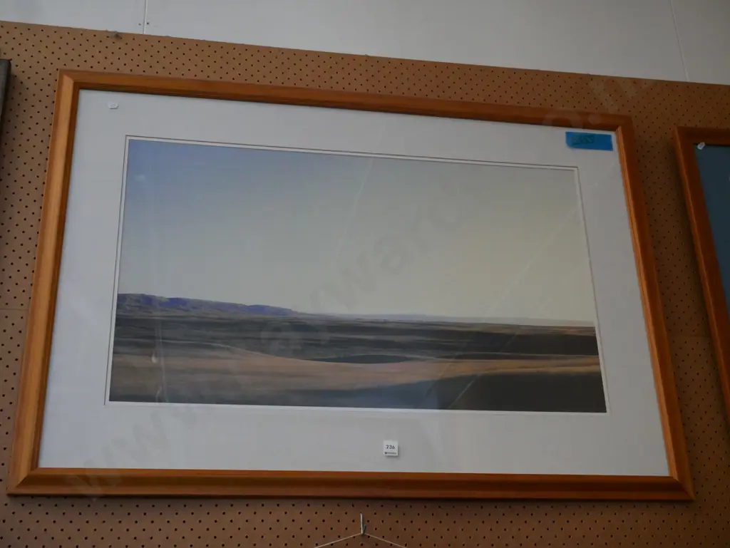 large framed Grahame Sydney poster print - Maniototo  Image 1++