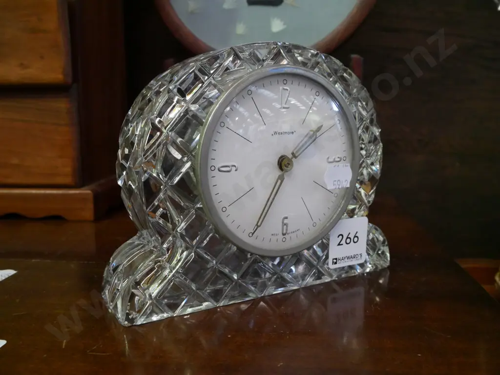 cut crystal mantle clock Image 1++