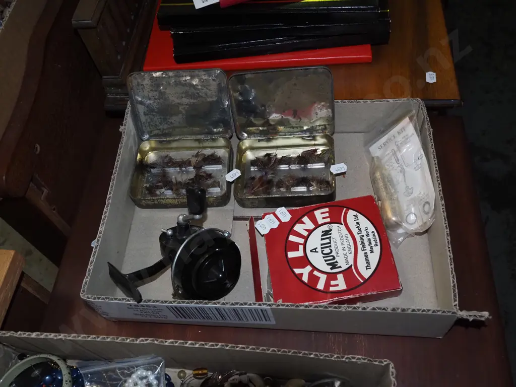 fishing reel, fishing flies etc Image 1++