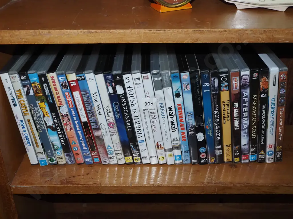 shelf of DVDs Image 1++