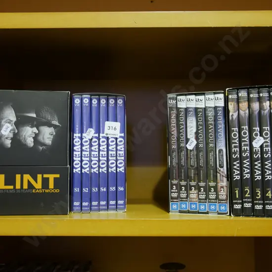 assorted DVDs