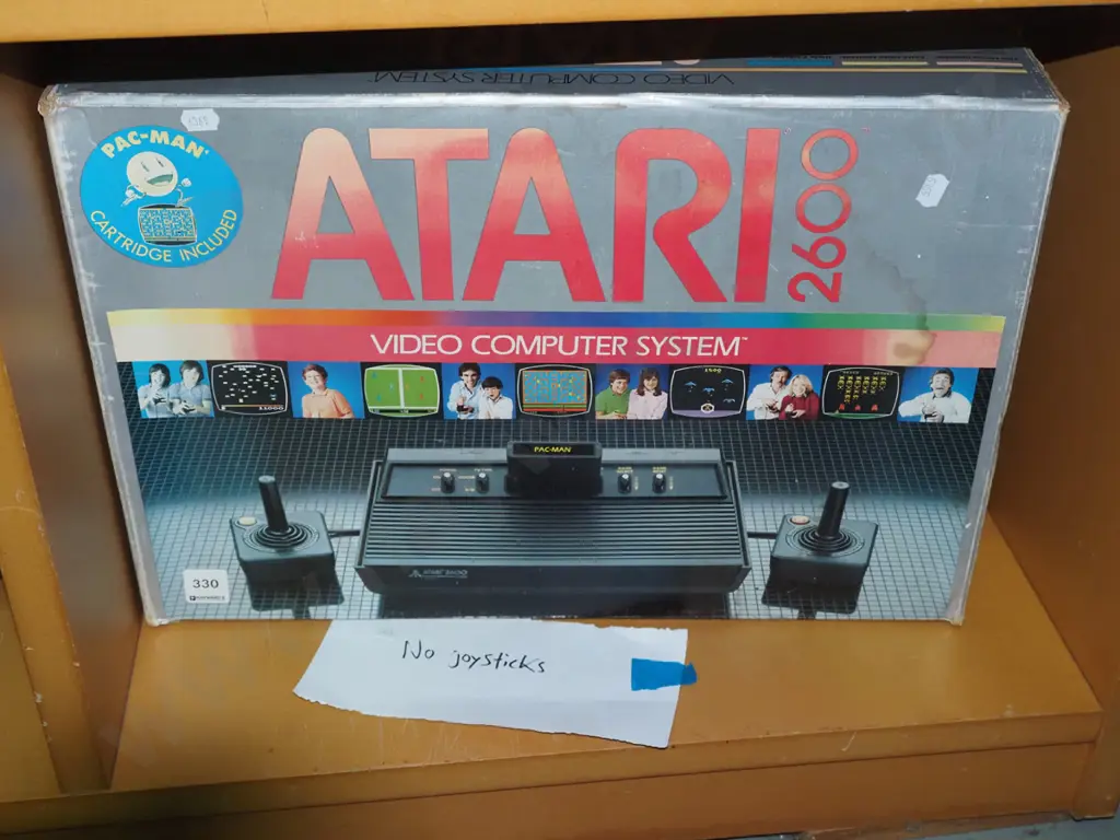early cased Atari 2600 video computer system: 6 games, missing 2x controllers As Is No Returns Image 1++