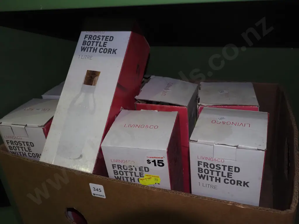 box; 9 frosted bottles with corks Image 1++