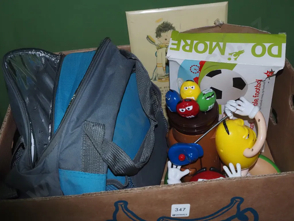 box; chilly bag, M&M dispensers, giant inflatable football Image 1++