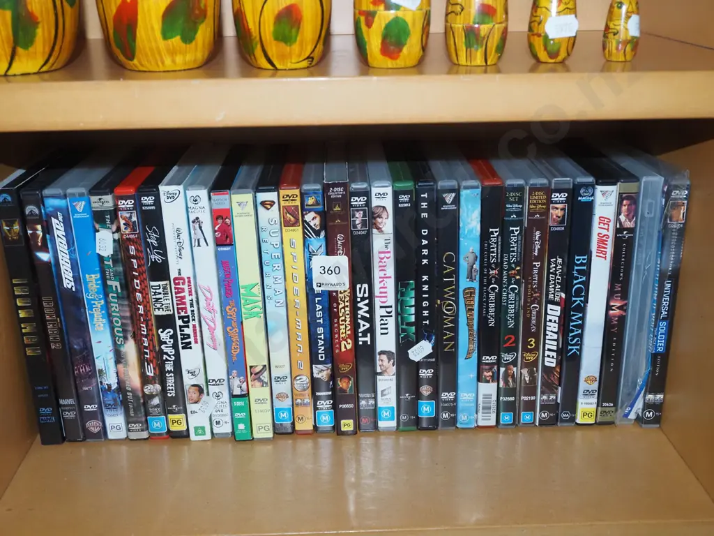 shelf of DVDs Image 1++
