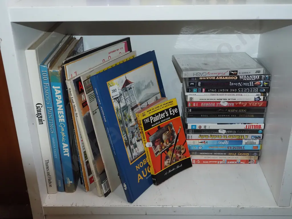 box; bay of various books, DVDs Image 1++