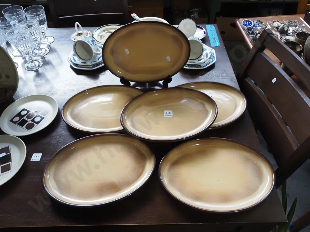 6x Teal steak plates Image 1++