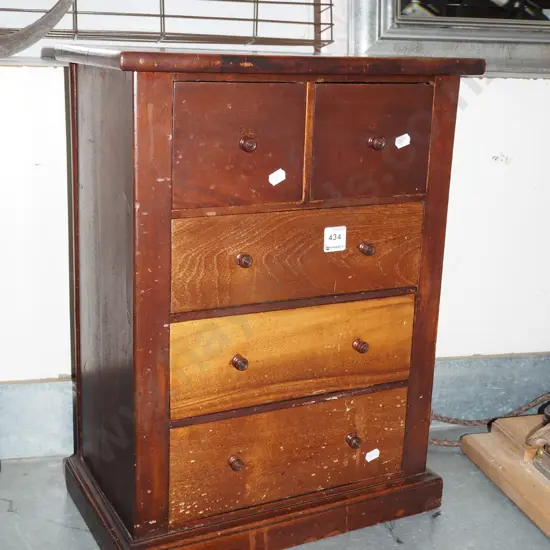 small mahogany apprentice chest H-510 W-385 D-220