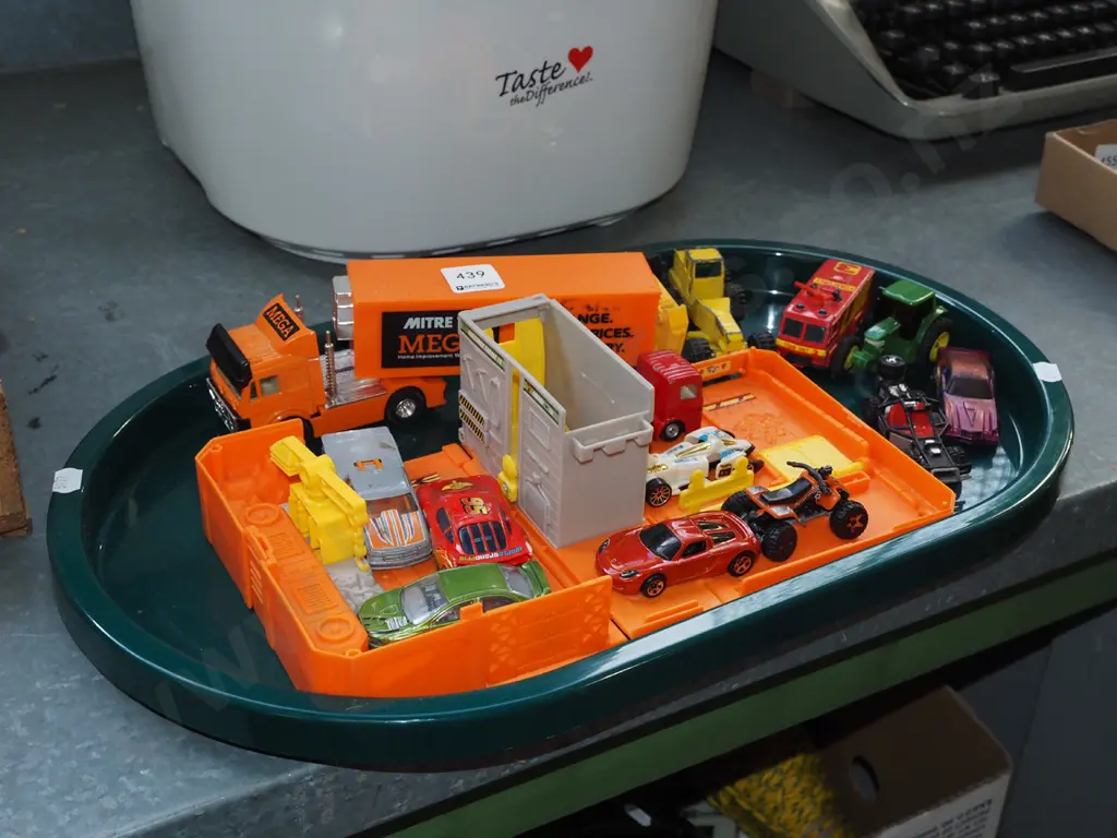 plastic tray; toy vehicles Image 1++