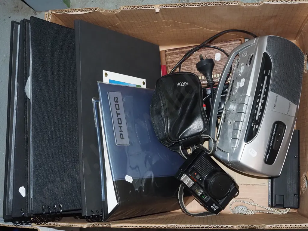 box; radio cassette player, 35mm cameras etc Image 1++