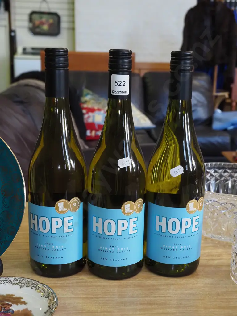 3x bottles of Waipara Valley pinot gris 2020  Image 1++