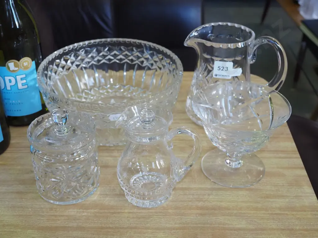 cut crystal jug, bowl, honey pot etc Image 1++
