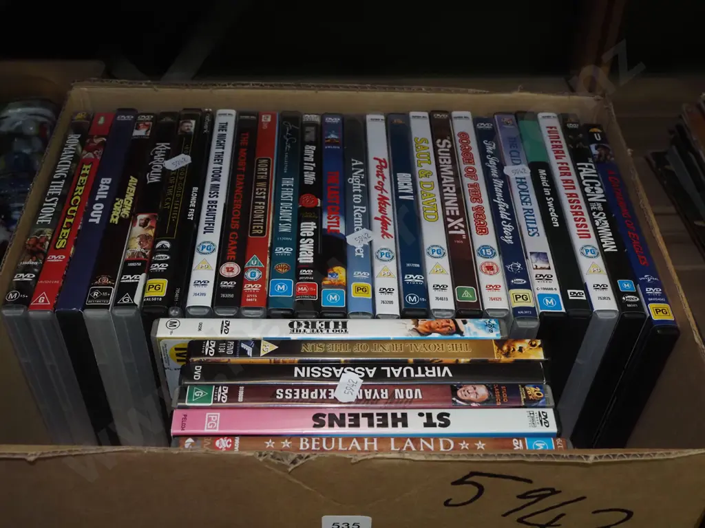 box of DVDs Image 1++