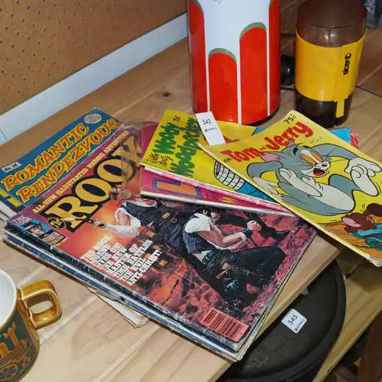 stack of comics
