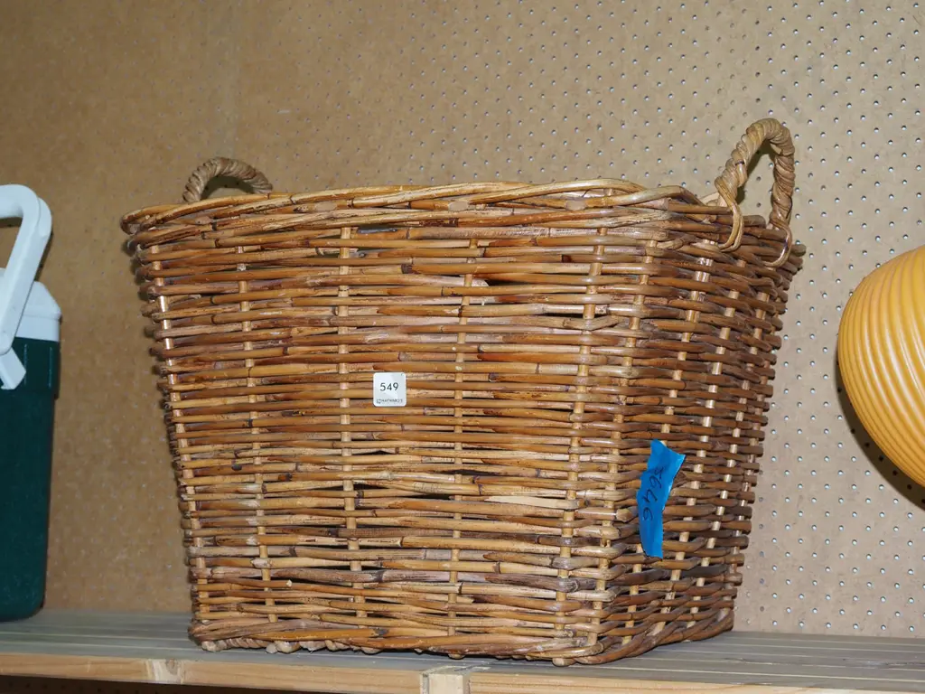 cane wood basket H-350 Image 1++
